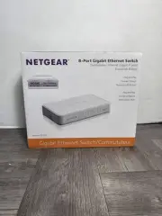 NETGEAR GS208100PAS Gigabit 8 Port Gs208 Ethernet Switch - White
