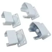 EZ Handrail Deck Stair Railing Prefinished Aluminum Pivot Bracket Kit in White