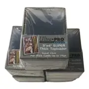 (5) Ultra Pro 3" X 4" Thick Toploader 75 pt Lot Sealed 125 Toploaders Total