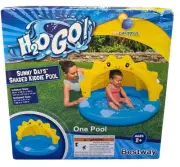 Sunny Days Shaded Kiddie Pool 40" x 38" x 28" Sunshine Design UV Careful Ages 2+