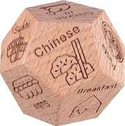 Toyvian Food Decider Sided Decision Maker for Fun Dinner Game Unique Anniversaries Valentine Day Boxwood Prop for Food Choices