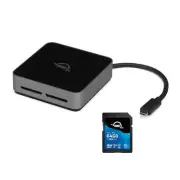 OWC 64GB Atlas Pro SDXC V60 UHSII Memory Card with Dual SDSlot Card Reader