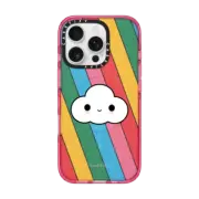 iPhone 16 Pro Impact Case MagSafe Compatible Little Cloud Rainbow