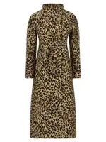 [Valentino Garavani] Valentino Garavani-Coat Valentino Garavani Animal Print Cloth Trench E Impermeabili Marrone-Donna 40IT