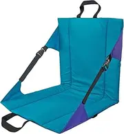 Bleacher Seat with Backrest – Portable Stadium Cushion, Recliner Folding Chair | Adjustable Padded Support, Non-Slip Base for Spectator Comfort at Arenas, School Games, or Camping and Tailgating