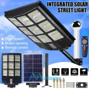Waterproof 1200W LED Solar Street Light 9000000000LM PIR Road Pole Lamp + Remote