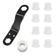 RV Water Heater Drain Plug Kit, Include Angled Wrench, 8 Pieces 1/2" NPT 10