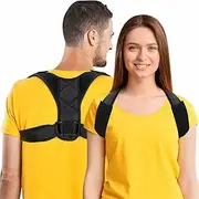 Posture Corrector for Women and Men,Adjustable Upper Back Brace, Breathable Back Support straightener, Providing Pain Relief from Lumbar, Neck, Shoulder, and Clavicle, Back(Small)