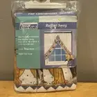 Vtg Kmart Cat Show Swag Valance Curtain Kitten Ruffled 52x38” Country