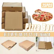 25pcs Break Resistant Pizza Boxes Recyclable Takeaway and Food Delivery 6-16Inch