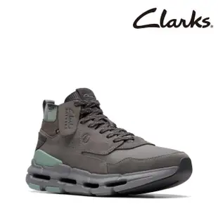 【Clarks】男鞋NXE Hi GTX 防水蜂巢狀大底高回彈緩震休閒靴 運動靴 運動鞋 戶外靴(CLM73543B)