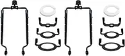 2pcs 7Inch Lamp Shade Harp Holder Adjustable Lamp Harp Kit E14,E26,E27 Light Base Adapter Black Horn Lampshade Bracket