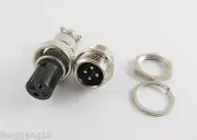 1pcs XLR 4 Pins 12mm Audio Cable Connector Chassis Mount 4 Pin Plug Adapter