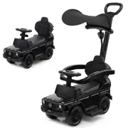Costway Licensed Mercedes Benz Ride on Push Car w/Adjustable Canopy Foot-to-Floor Sliding Stroller Black