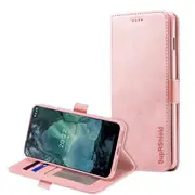 For Nokia G21 SupRShield Wallet Leather Card Holder Flip Protective Shockproof Magnetic Case Cover (Rose Gold)