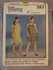 Burda Young Fashion 7815 Loose Fitting Dress Size 8 - 20 Uncut Sewing Pattern
