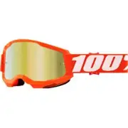 New 100% Strata 2 Goggles - Orange/Gold Mirror - 26012946