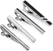 [KUHBDIE] Tie Clip Set Copper Clip Collar Clip Casual Daily Work Best Man Party Silver Men's Business