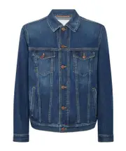 logo-patch denim jacket IT50 Blue