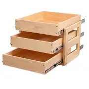 Pull Out Drawers For Cabinets, 26''W×21''D×19''H Soft Close Slide Out Wood Sh...