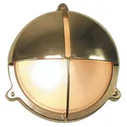 Queenscliff Bunker Light, Brass &amp; Sandblast Glass