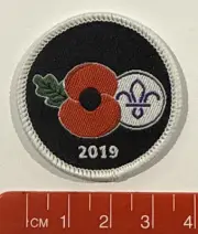 2019 UK REMEMBRANCE DAY - Scouts Badge / Patch, Perfect Condition