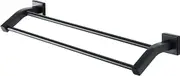 Double Towel Rail Wall Mounted 40 50CM Towel Rack Bathroom 304 Stainless Steel Black Towel Bar Towel Hanger Black Towel Holder Towel bar(50cm)