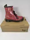 Dr Martens 1460 Leopard Pink Water Repellent Leather Boot Lace Up Women 6/Men 5