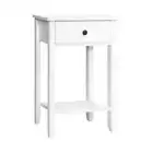 Bedside Tables Drawer Side Table Nightstand White Storage Cabinet White Shelf