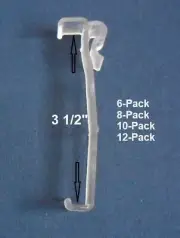 3 1/2 Inch Valance Clips For Faux wood, Wood Window Blinds 3.5, 6-12 pack.