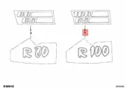 Genuine BMW 47E R 100 GS Sticker Left 51142322627
