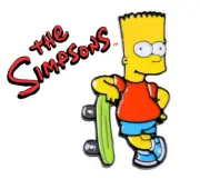 The Simpsons Bart Simpson and Skateboard Enamel & Metal Badge/Pin - Free Post