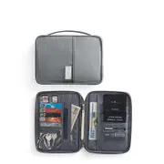 Portable Passport Holder Travel Wallet Travel Document Organizer,Grey