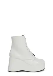 Punk Odyssey Platform Boots- White