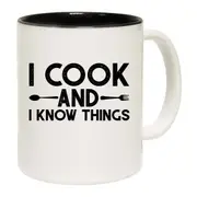 I Cook And I Know Things Chef Cooking Mug Cup