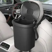 Leakproof Car Trash Can, 1.9 Gallon Soft Silicone Hanging Garbage Bin with Lid,