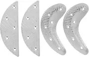 2 Pairs Metal Heel Tap Plates for Shoe Repair Durable Wear Pads for Boots Versatile Support for Outdoor Activities Work Sites Easy to Replace Carry