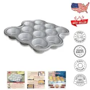 Honeycomb Design Nonstick Muffin Pan - 12 Cup Heavy Gauge Aluminum Bakeware