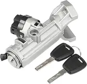 Ignition Lock Cylinder Kit Compatible for Citroen Relay 2006-Now on All Models, Durable Metal Silver Tone Ignition Switch Cylinder Durable Material