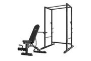 LSG GBH-300 Power Rack + GBN-006 14-Level FID Exercise Bench