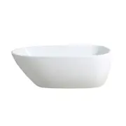 VIC VEDA 1690mm Egg Shape Oval Matte White Acrylic Freestanding Bath Tub