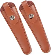 Beavorty Leather Scissor Pouch Salon Scissor Bag Set Holder Barber Cover Hairdressing Sleeves Safe Stylish for Professionals