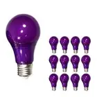 E27 Screw LED Bulb SMD 2835 5W Dark Purple Color Plastic A50 Bulbs for Stage KTV