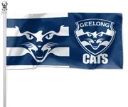 AFL Geelong Cats Pole Flag LARGE 1800x900mm Licensed (Pole not included)