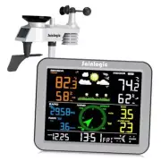 Weather Station Wireless Indoor Outdoor, Weather Station with Neutral Gray