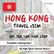 NeuSIM Hong Kong eSIM 5-20GB Data | Same Day DELIVERY!