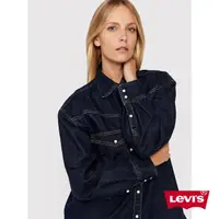 在飛比找momo購物網優惠-【LEVIS 官方旗艦】女款 XL版牛仔襯衫外套 / 原色 