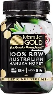 100% Raw Premium Australian Manuka Honey NPA Active 15+/MGO 514 - Medical Grade, Cold Pressed, Unpasturised, Not Blended, Harvested on Australia's East Coast (500g)