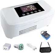 USB Insulin Refrigerator Mini Car Medicine Refrigerator Box with Lithium Battery*1 Portable Carry Portable Intelligent Constant Temperature Small Rechargeable Refrigerator