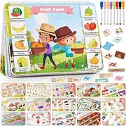 Toddler Activities Preschool Learning Busy Book - Newest 15 Themes Busy Board Montessori Toys for Toddlers, Sensory Quiet Books With ABC Alphabet, Numbers, Colors, Shape Educational Toys for Kids